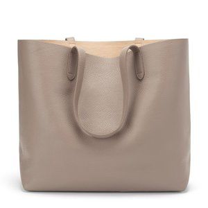 Cuyana Taupe Leather Tote